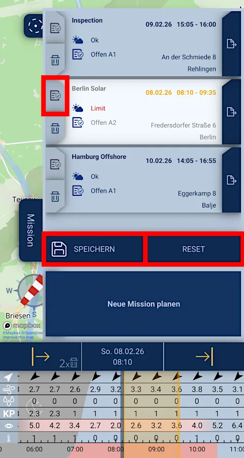 Anleitung zum Mission speichern im ETANA SkyCompaninon